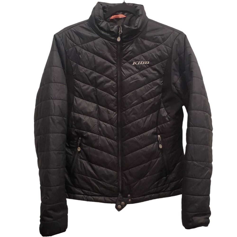 KLIM Women's Black Quilted Puffer Jacket Black Size Medium Thinsulate